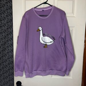 Casual Comfy Purple “Silly Goose” Crewneck sweatshirt